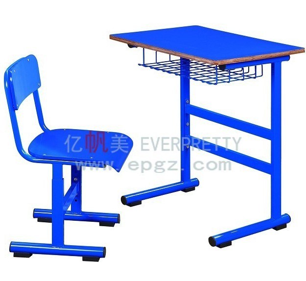 Color Optional School Furniture Primary and High School Wooden Desk and Chair