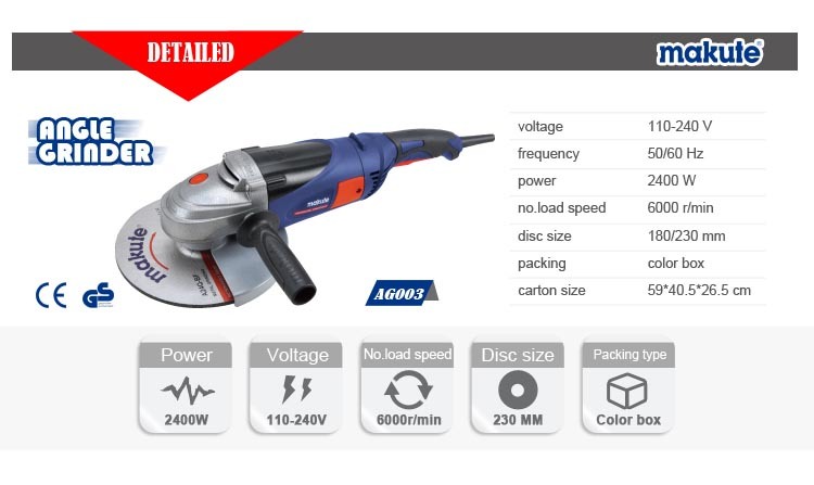 Makute 2400W Angle Grinder with Ce (AG003)