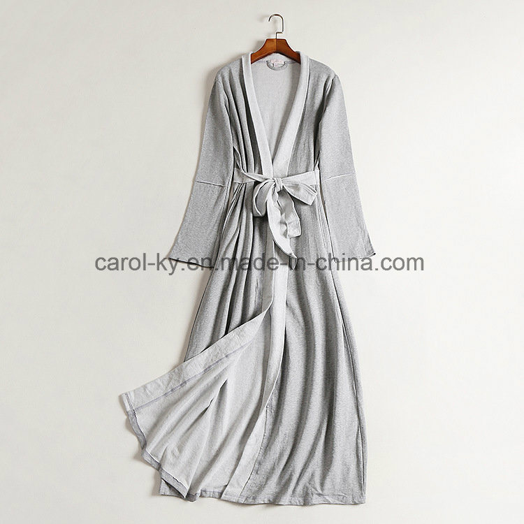 Soft Cotton Length Shawl Collar Home Hotel Bathrobe