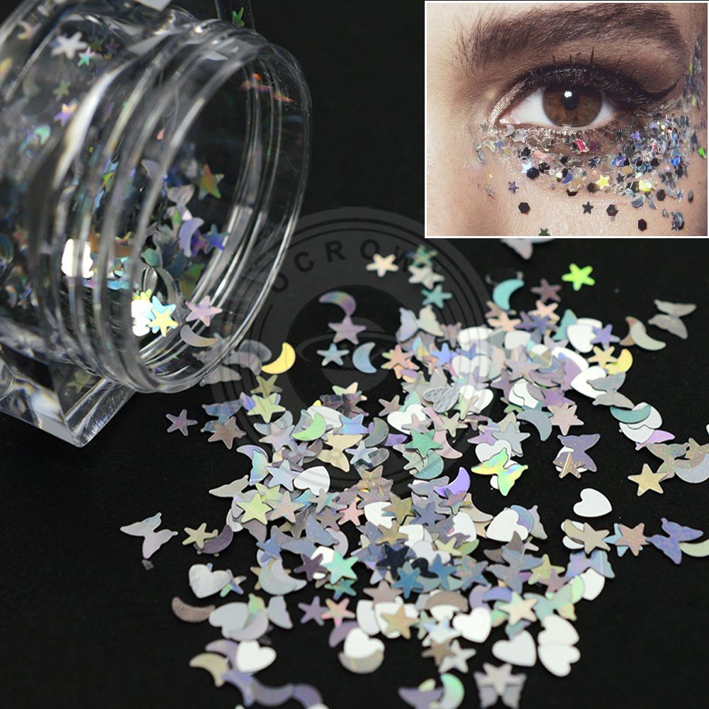 Holographic Mixed Size Nail Sequins Flakes Glitter for Nail Decorations