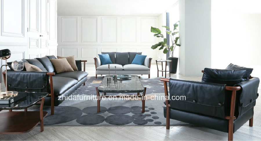High End Modern Living Room Leather Sofa