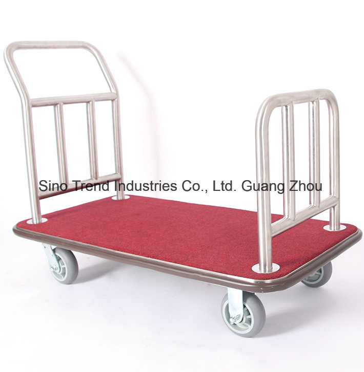 304# Stainless Steel Luggage Cart/Trolley for Hotel Lobby (SITTY 92.2008A)