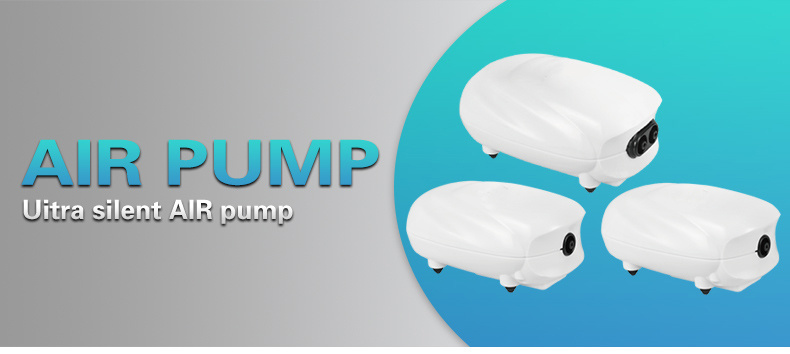 Aquarium Air Pump with 2 Nozzles Adjustable Gas Flow