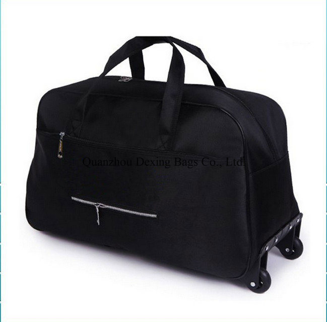 New Fashion High Quality Polyester Trolley Travel Bag on Wheels