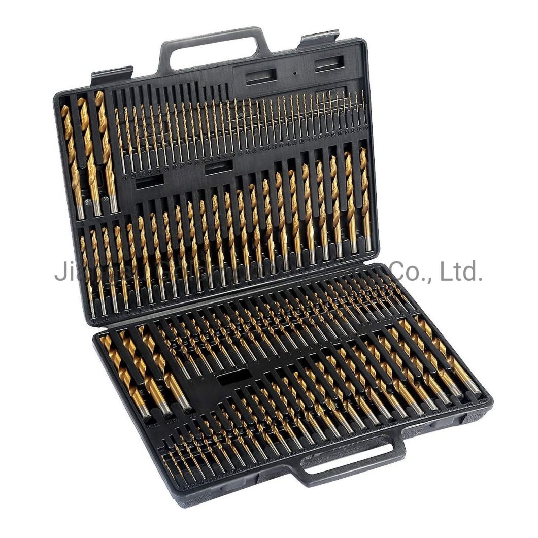 170PCS DIN338 HSS-Treiber PDC Twist Diamant-Kernbohrer-Set im Metallgehäuse