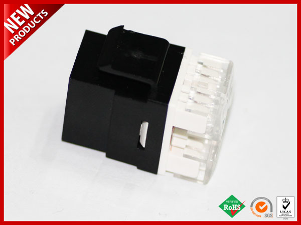 Black CAT6 RJ45 Connector Keystone Jacks