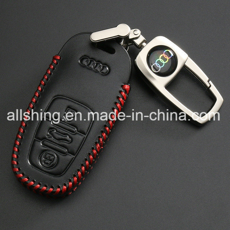 Leather Key Fob Remote Cover Case Protector Fit for Audi