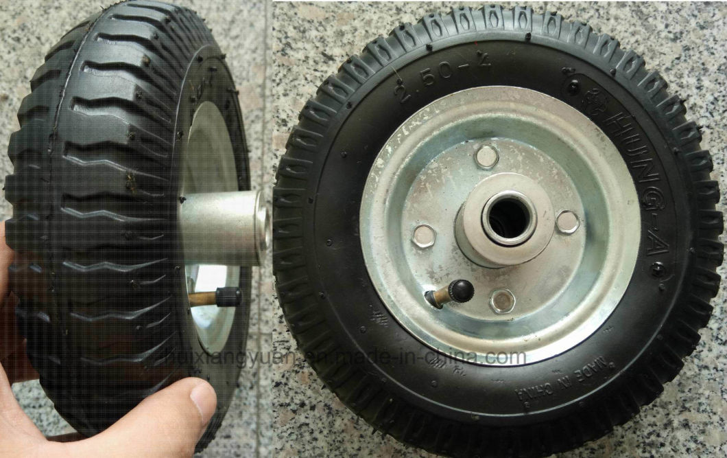 India Market 2.50-4 Rubber Pneumatic Trolley Wheel