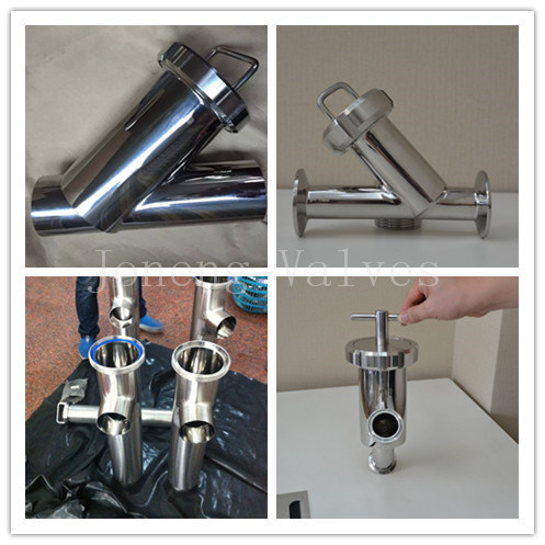 Stainless Steel Food Grade Inox Angle Filter Pipe Fitting (JN-ST2008)