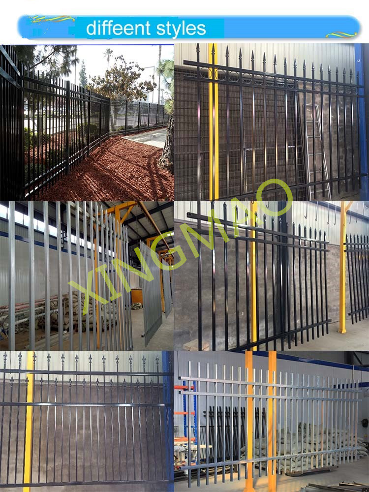 2000mm*2400mm PVC Ornamental Tubular Rail Garrison Fencing for Australia Market