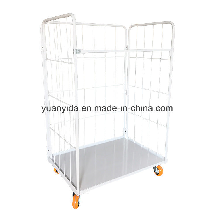 Powder Costing Korea Roll Container/Roll Cage/Hand Cart/Hand Trolley/Storage Roll Container