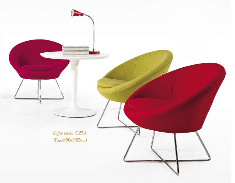 Leisure Office Furniture Round Shape Fabric Chair