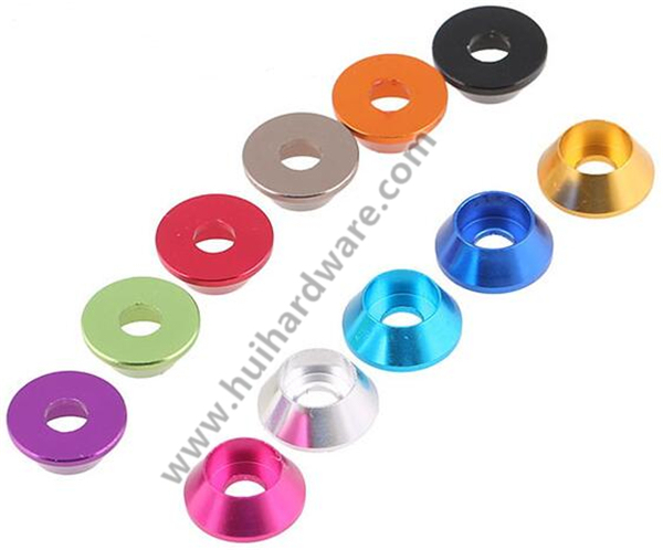 Precision Hardware Parts Customize Anodized Aluminum Cup Washers