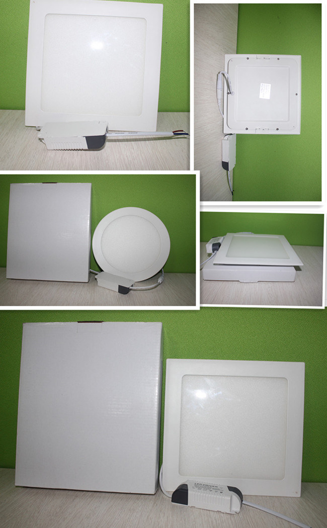 3W-24W Round Square Ceiling Recessed Slim LED Panel Light