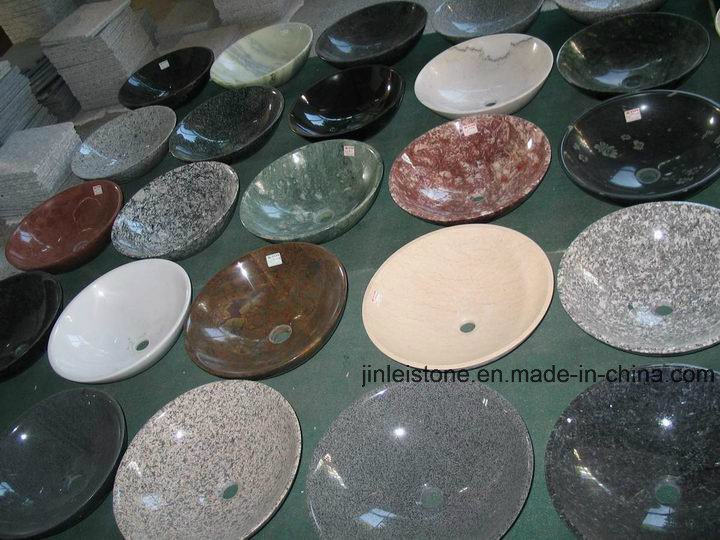 Polished Beige Rosin Jade Marble Stone Sink for Bathroom/Kitchen