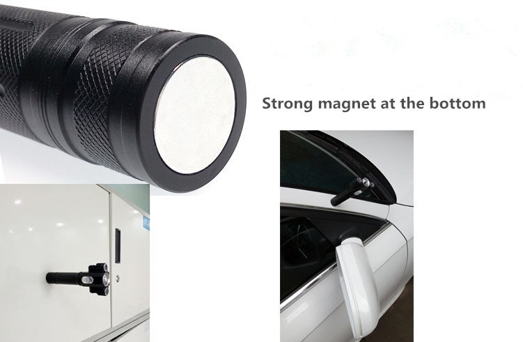 Three Head Flashlight Multifunction LED Strong Light Torch with Strong Magnet