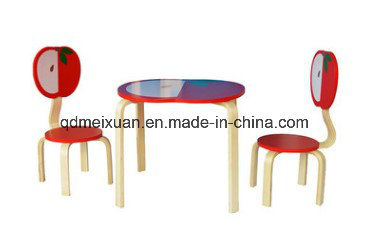 Kid Wooden Tables and Chairs Children Student Desk and Chair Set Solid Wood Desk Table One Set (M-X3850)