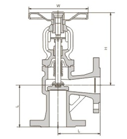 DIN Angle Type Bellow Seal Globe Valve (GAWJ44H)