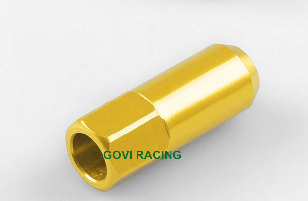 60mm Length Black Car Wheel Lug Nuts Bolts Wheel Tire Valve Cap