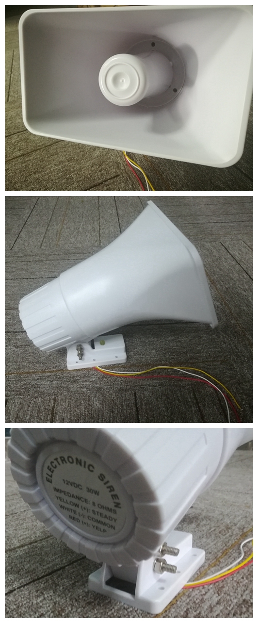 Wholesale Price 12V 30W Horn Alarm Siren with Two Tone out