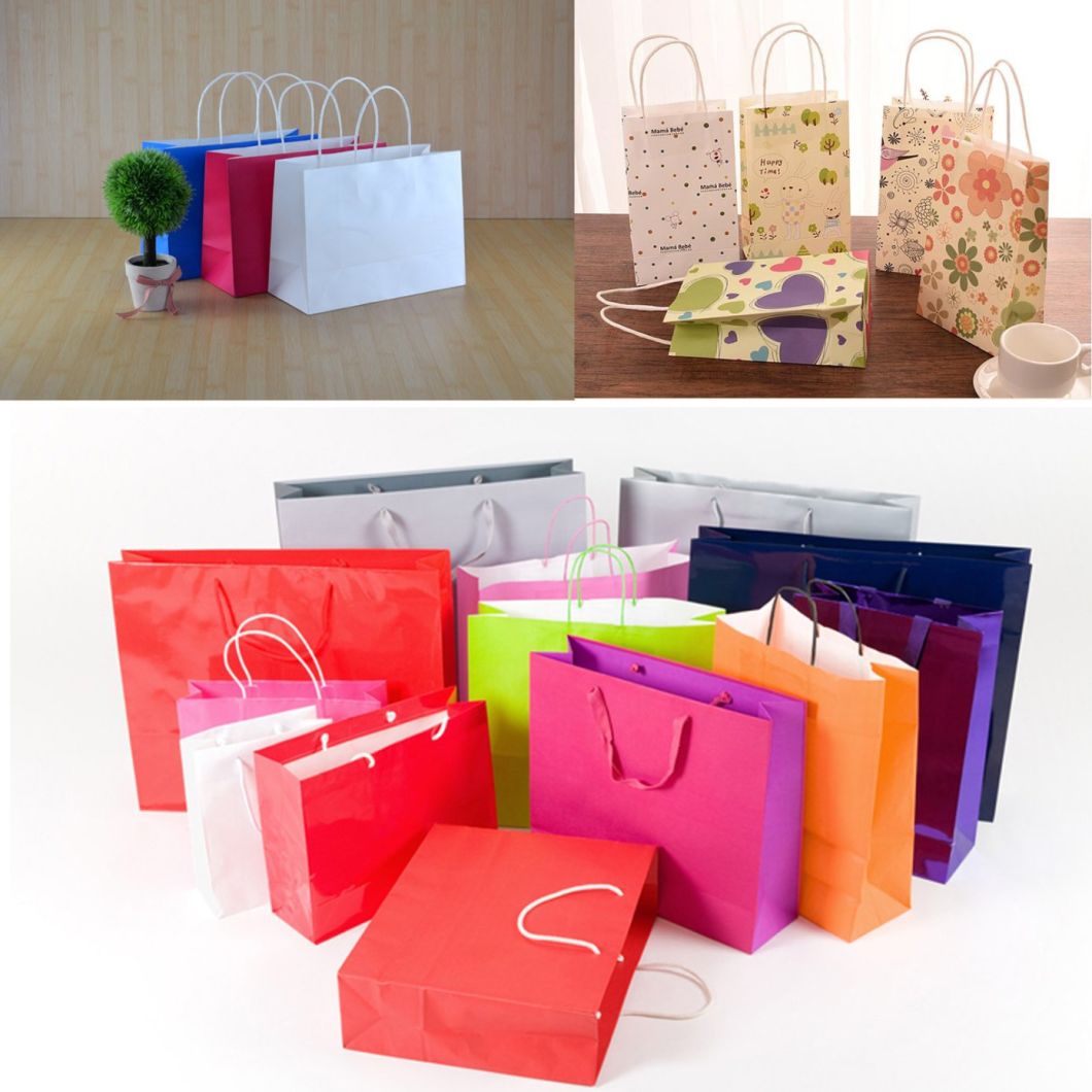 Personalised Cheap Paper Bags Custom Printed Paper Bags No Minimum