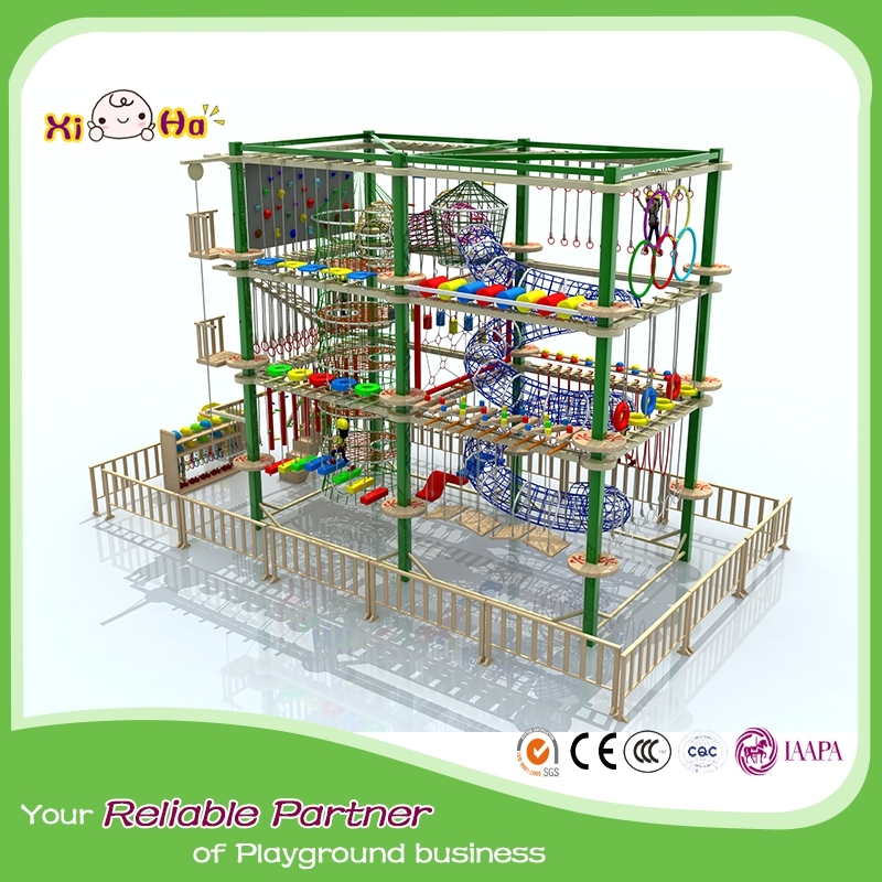 Indoor Playground Attractions Climbing Adventure Indoor Ropes Challenge Course