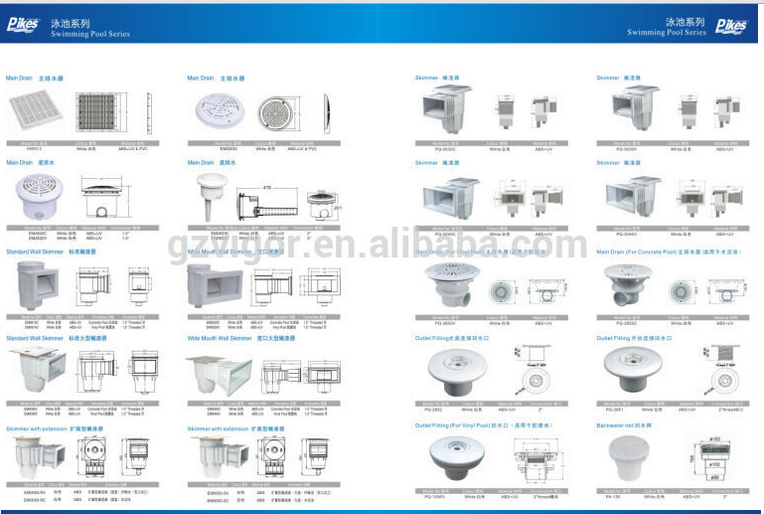 Swimming Pool Construction for Sand Filter, Pump, SPA, Integrative Pool Filter, Start Block, Pool Accessories, Pool Fitting