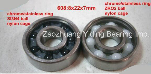 Bicycle Bearing Chrome Steel Hybrid Ceramic Ball Bearing 608 609