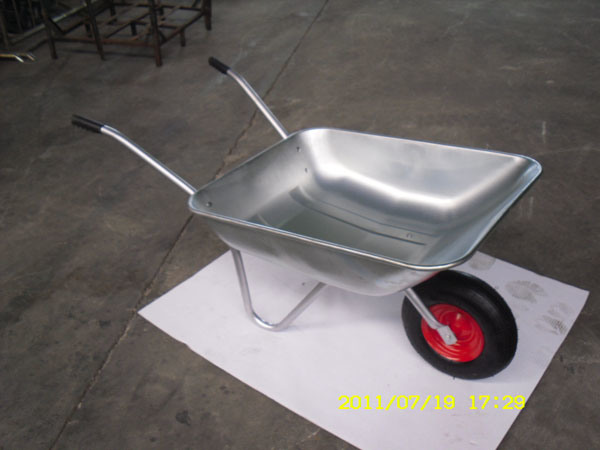 Zinc Plated Platform Handtruck Double Wheel Wheelbarrow (WB6211)