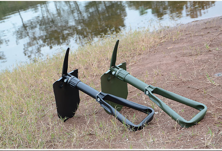 Multi-Function Military Folding Shovel for Camping Shovel Pickaxe with Triangular Handle