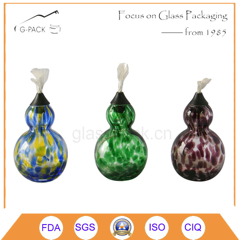 Pattern Decoration Glass Oil Lamp, Kerosene Lantern