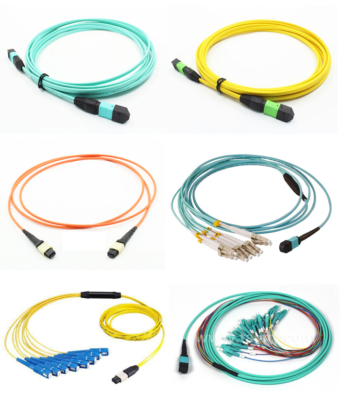 8/12/24 Cores Om3 MTP/MPO-LC Fanout Patch Cable