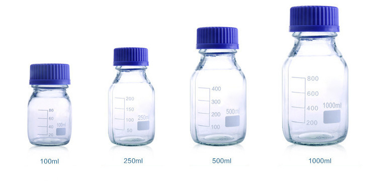 Transparent Reagent Chemical Glass Sealed Sample Bottle Graduated