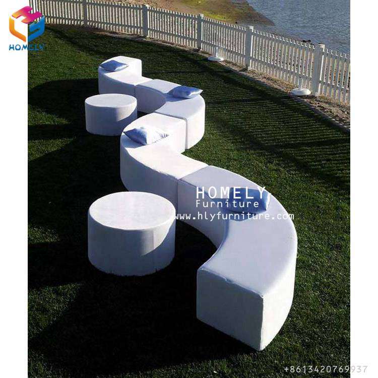 Modern Cum Sofa Bed with Diamond for Wedding/Banquet/Garden