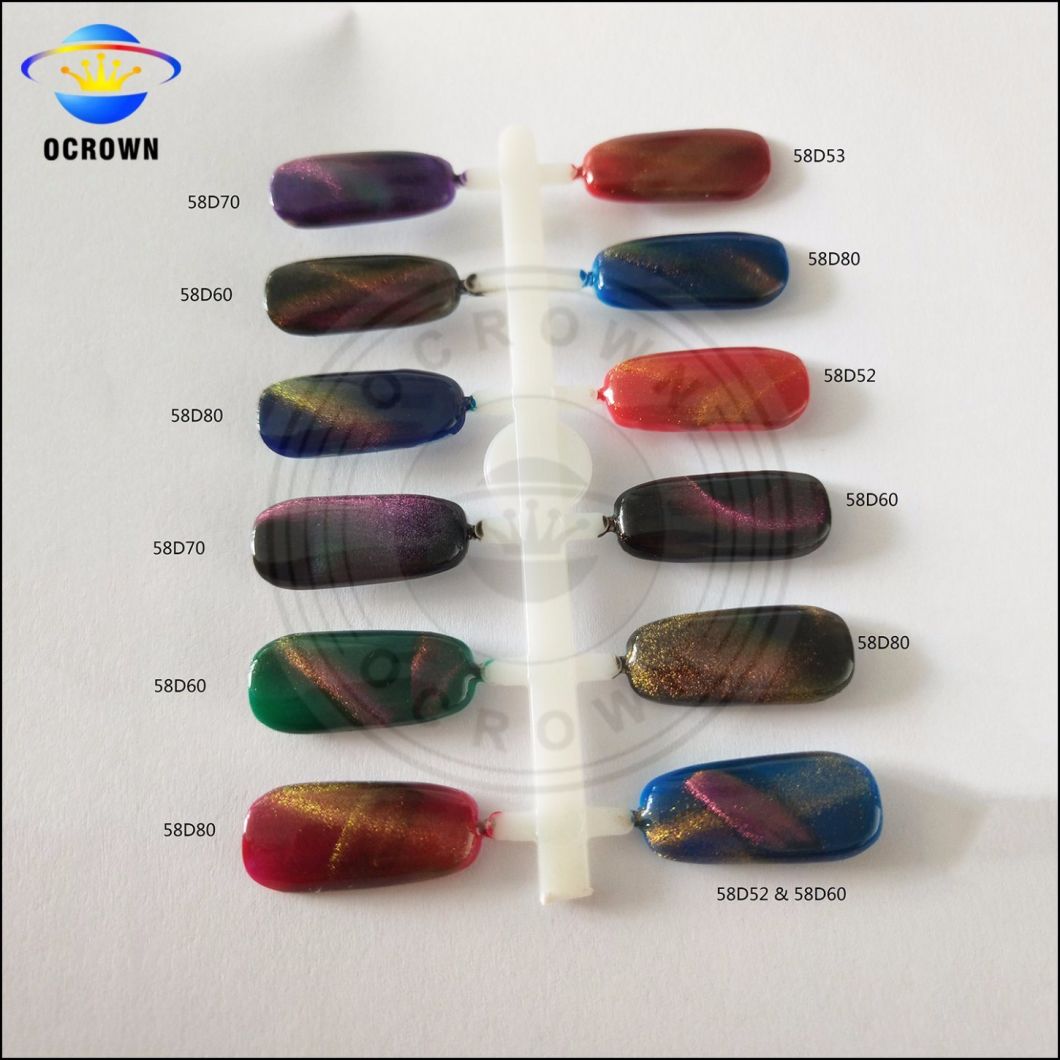 Fashion 3D Cat Eye Magnetic Chameleon Pigments Powder for Nail Art