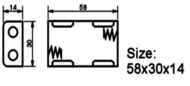 AAA Battery Holder Switch Battery Main Switch Waterproof Battery Holder