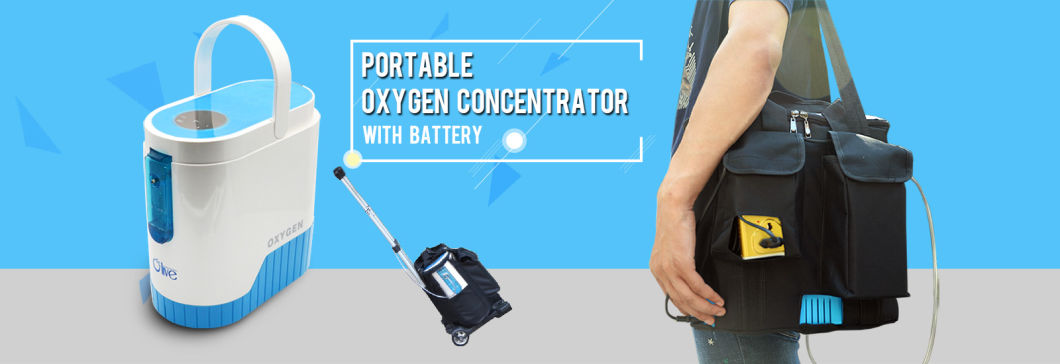 Mini Portable Oxygen Concentrator with Rechargeable Battery and Trolley