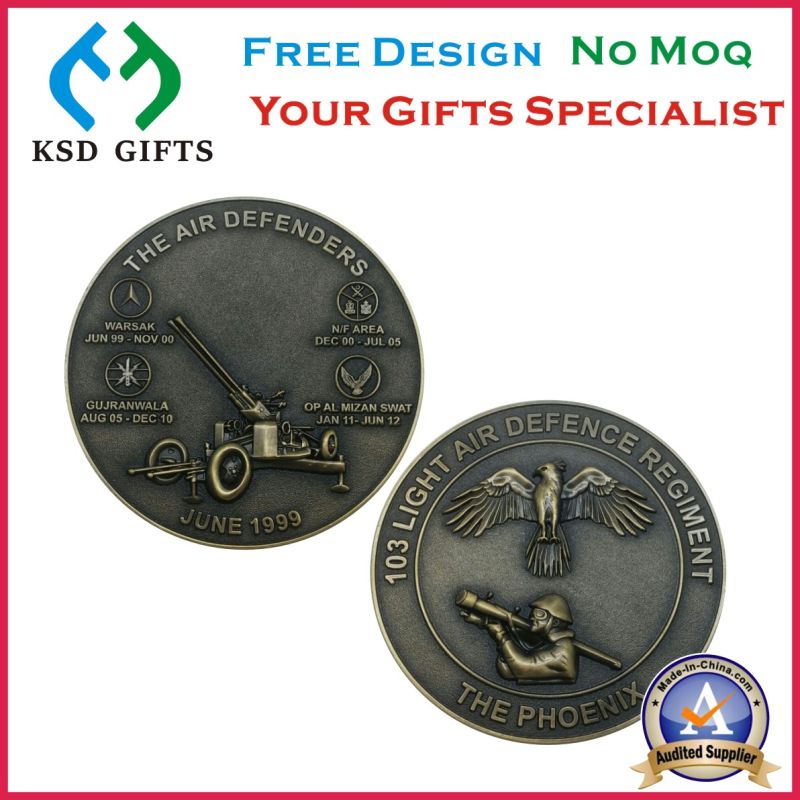 3D Antique Bronze Souvenir Metal Replica Challenge Coins