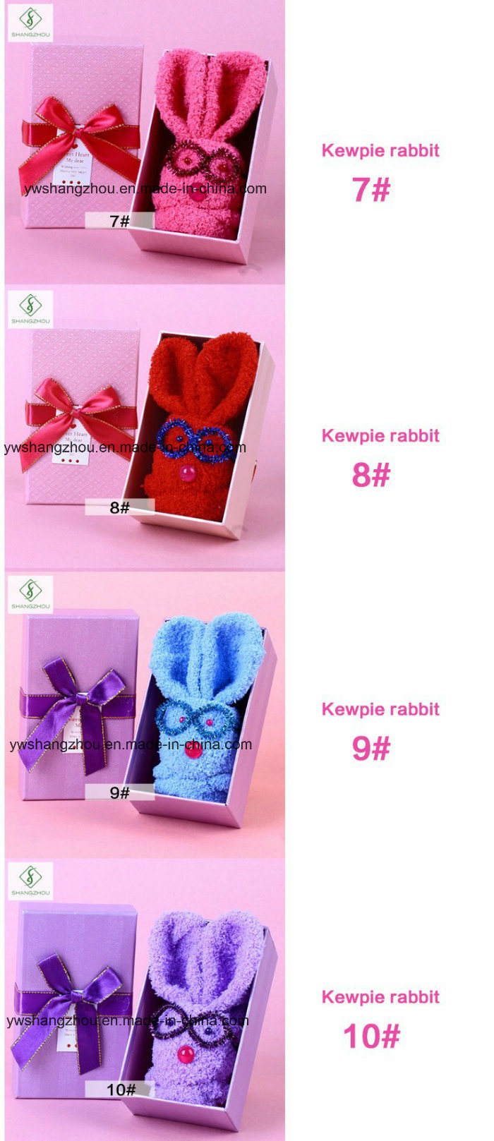 2017 New Design Socks Kewpie Rabbit Custom Children Gift Box