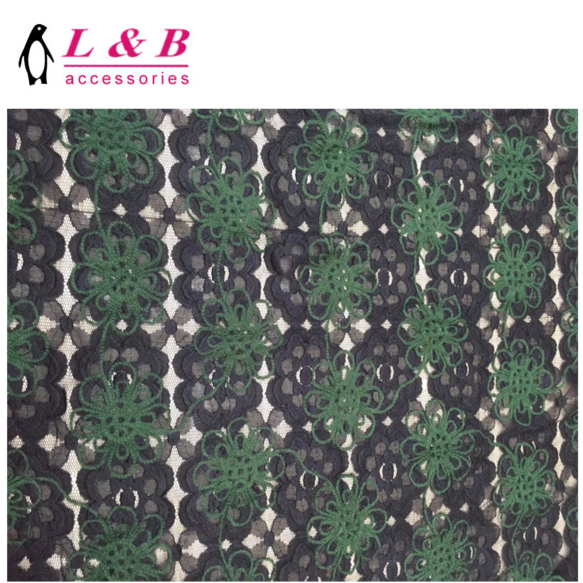 New Design Fashion Elastic Nylon Lace Flower Fabric