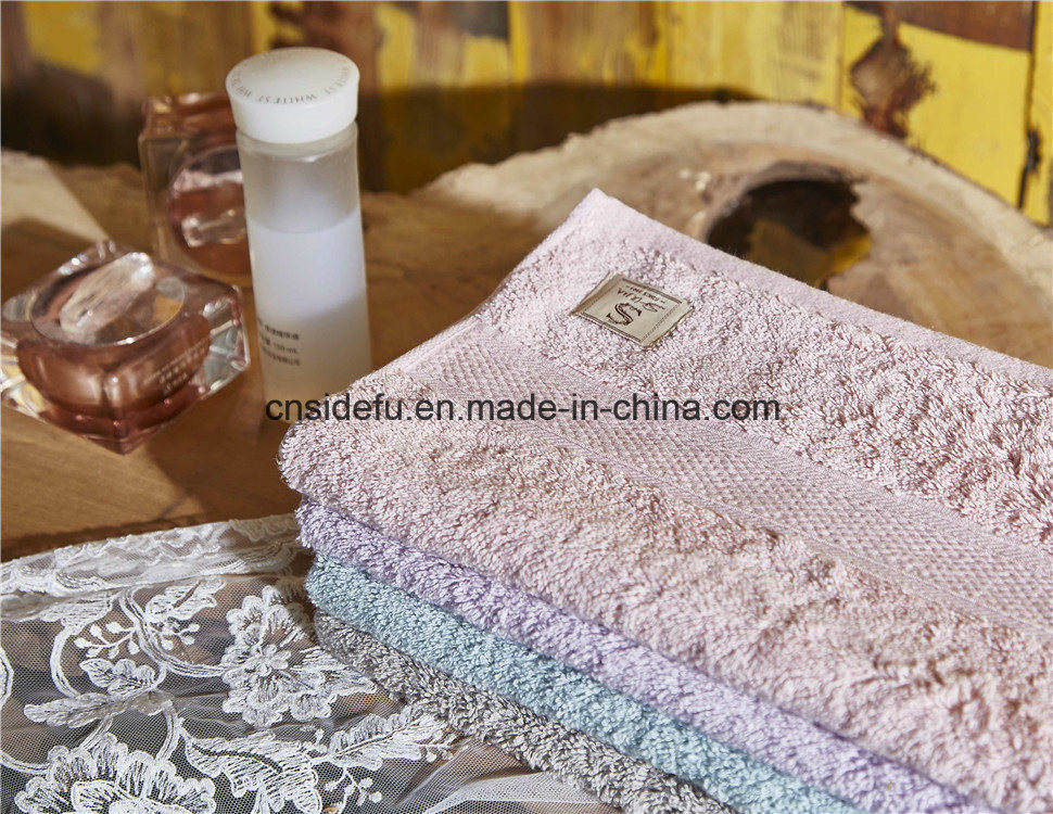 Solid Color Terry Plain Dyed Combed Cotton Face Towel