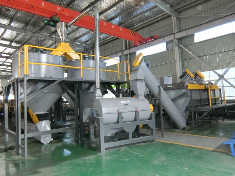 pet waste plastic bottle crushing washing drying recycling machine