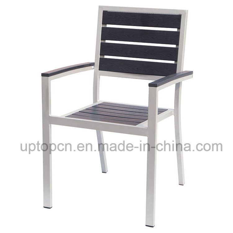 Plastic Wood Chair Stackable Outdoor Aluminum Chair (SP-OC721)