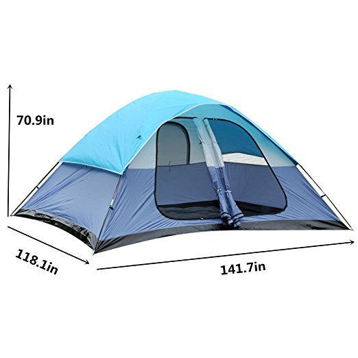 Large Family Camping Tent Lightweight Backpacking Traveling Tent