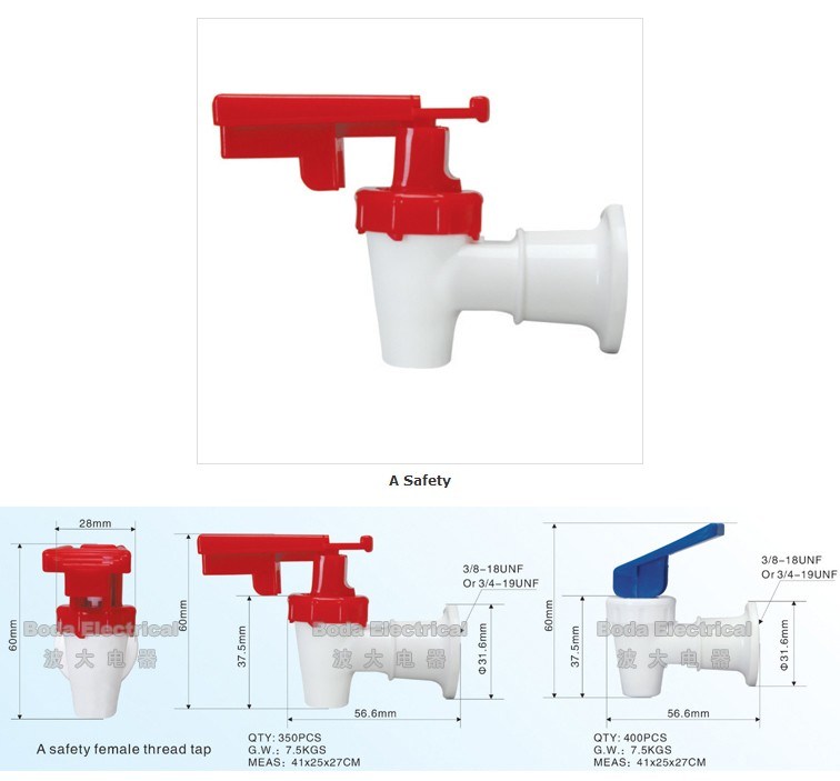 2015 New Design Plastic Tap for Water Dispensers
