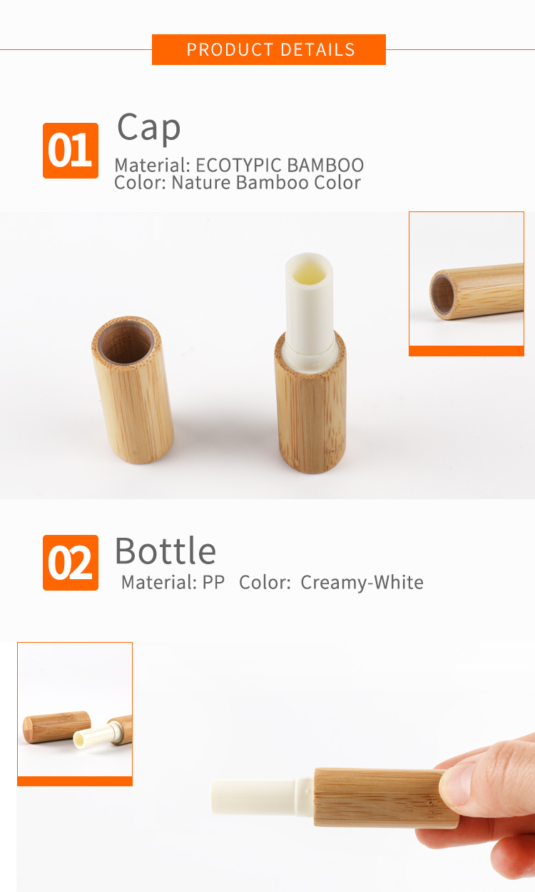 Bamboo Lipstick Packaging 4G Cosmetic Packaging