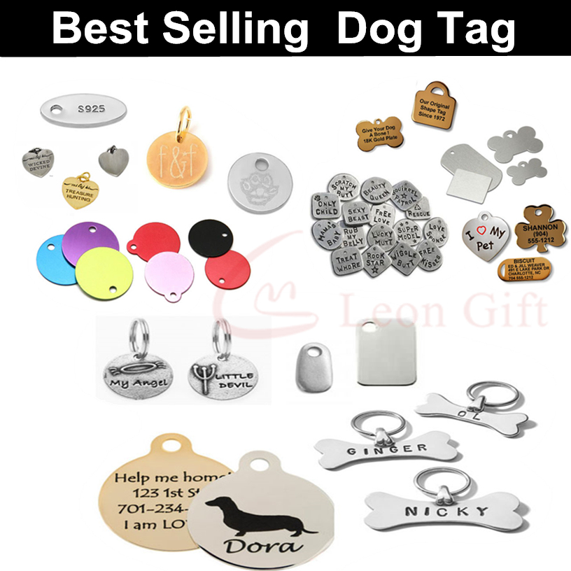 China Factoty Custom Engraved Metal Pet ID Tag Dog Tag