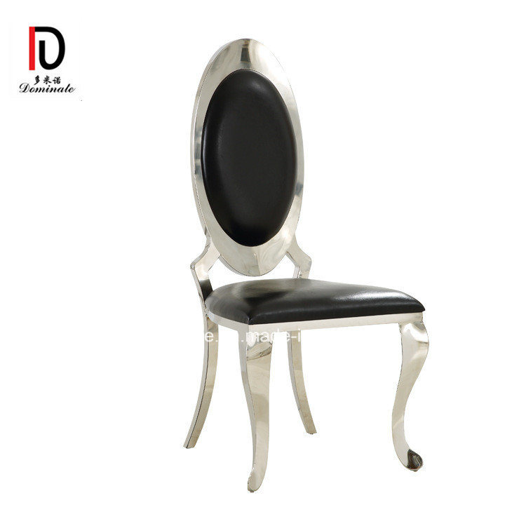 Modern Oval Back Wedding Rose Golden Banquet Hotel Restaurant Living Dining Room Furniture Stainless Steel Chair