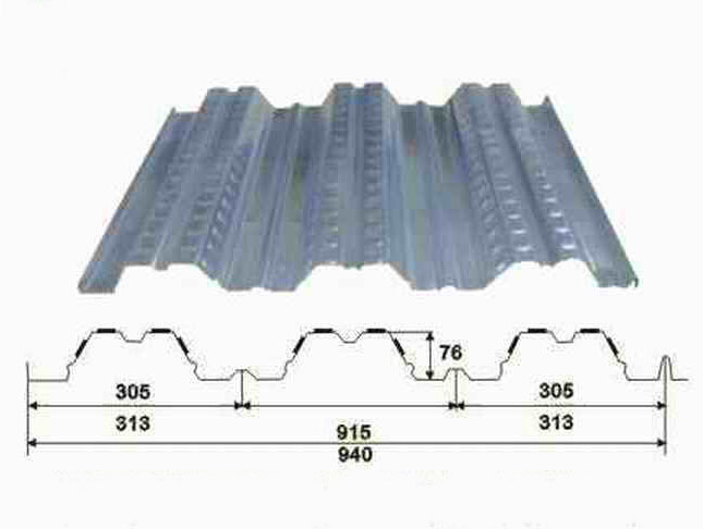 Yx76-305-940 Galvanized Steel Flooring Decking Metal Floor Deck