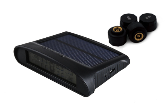 Solar Energy Car Tire Pressure Gauge with LED Display with Four Wheel External Sensor